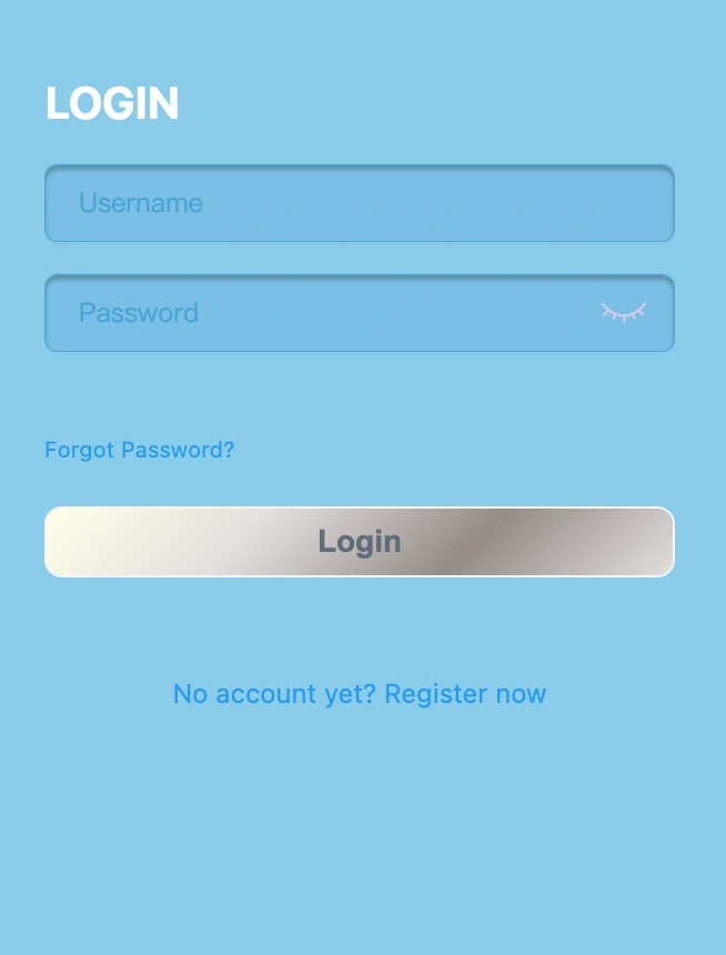33JL register page for secure login access on the app